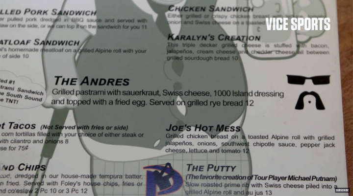 Sandwich named after PGA Tour golfer Andres Gonzales
