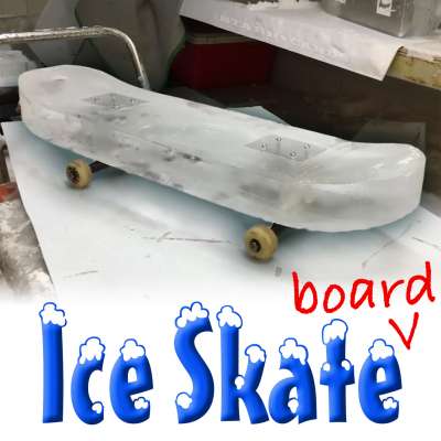 Skateboard made of ice brings new meaning to ice skating