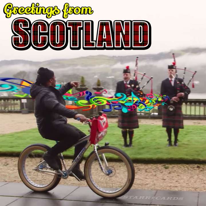 Skittles ambassador Marshawn Lynch spreads Super Bowl cheer in Houston, Scotland