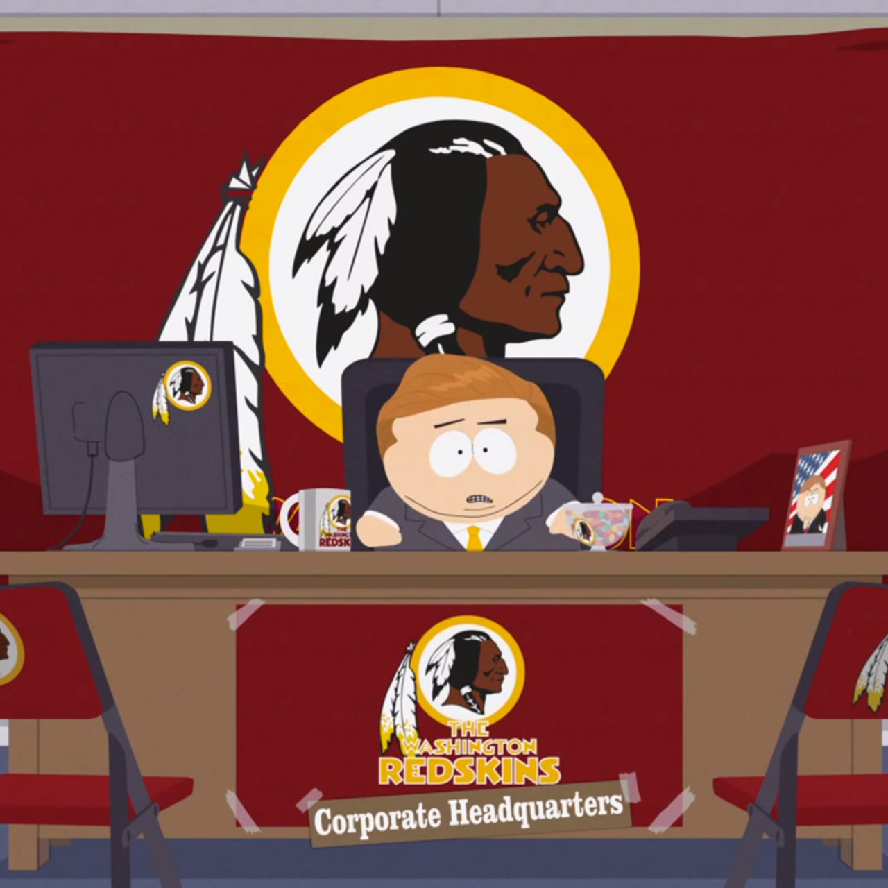 South Park's Eric Theodore Cartman owns the Washington Redskins