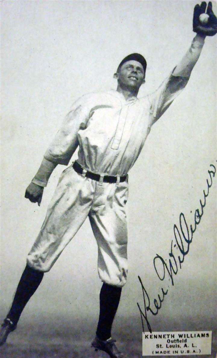 St. Louis Browns outfielder Ken Williams baseball card
