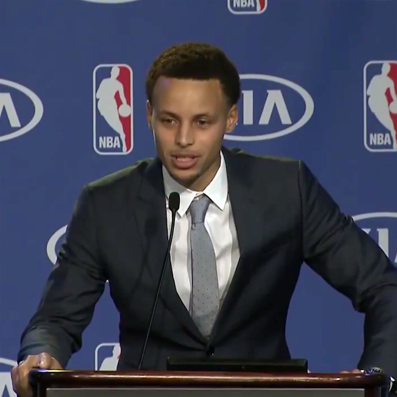 Stephen Curry gives NBA MVP speech
