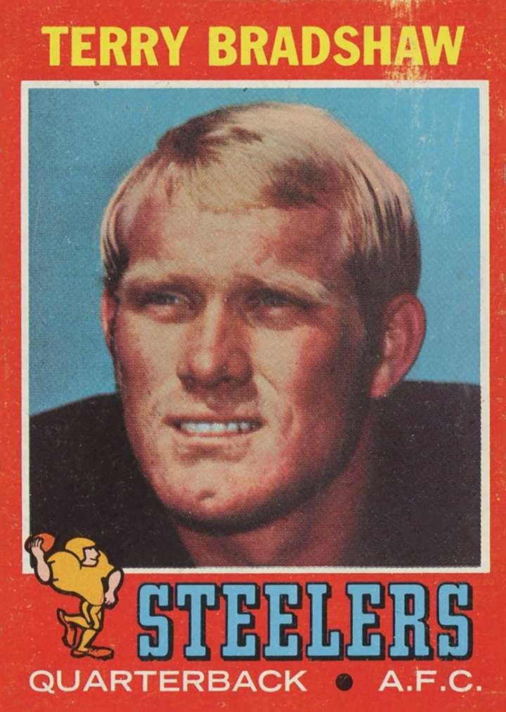 Terry Bradshaw, 1971 Topps rookie football card