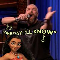 Triple H lip syncs to "How Far I'll Go" from Disney's 'Moana'