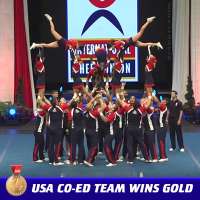 USA wins gold medal in Coed Premiere competition at 2017 ICU World Cheerleading Championship