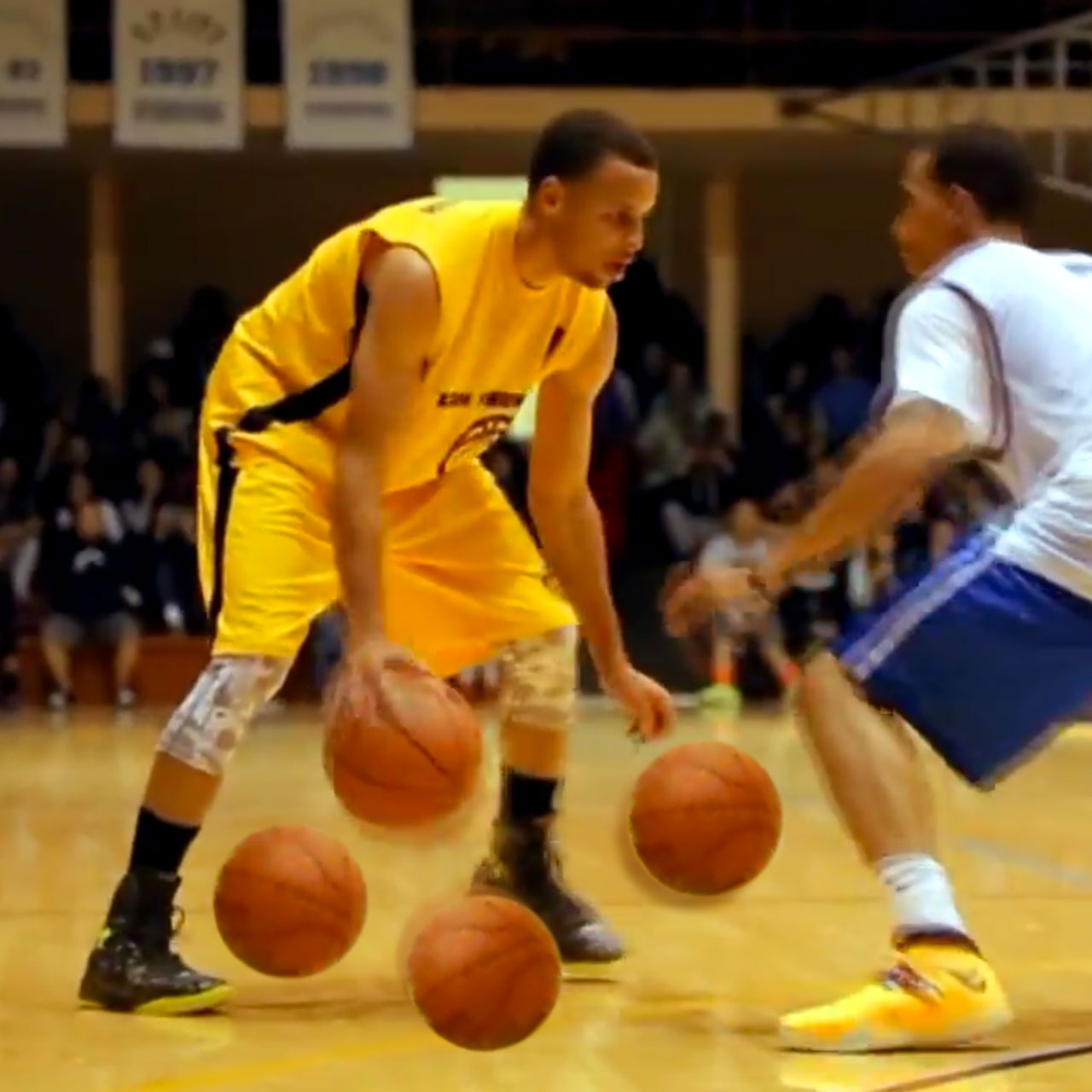 Warriors guard Steph Curry put up 43 points in a San Francisco Bay Area Pro-Am Summer League game.
