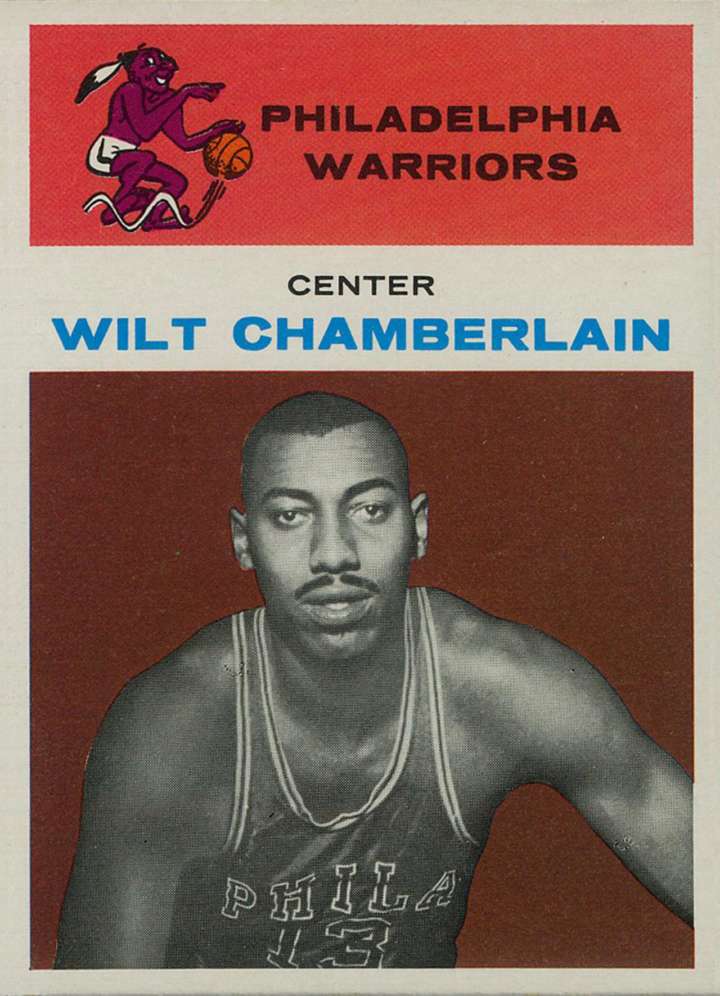 Wilt Chamberlain 1961 Fleer rookie basketball card