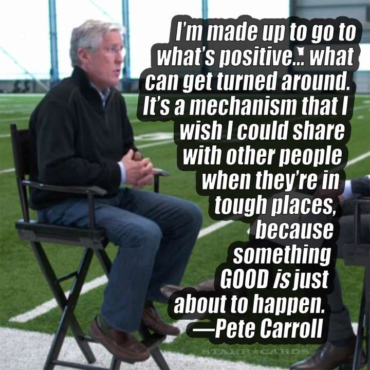Wisdom of gridiron guru Pete Carroll
