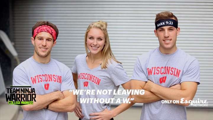 Zack Kemmerer, Taylor Amann, and Andrew Philibeck represent Wisconsin on 'Team Ninja Warrior'