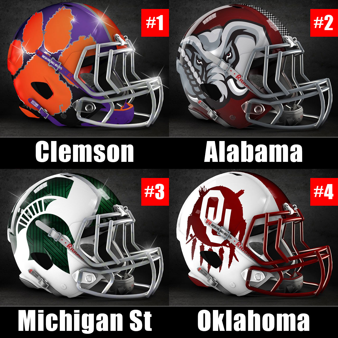 2015 College Football Playoff will include Clemson, Alabama, Michigan State and Oklahoma