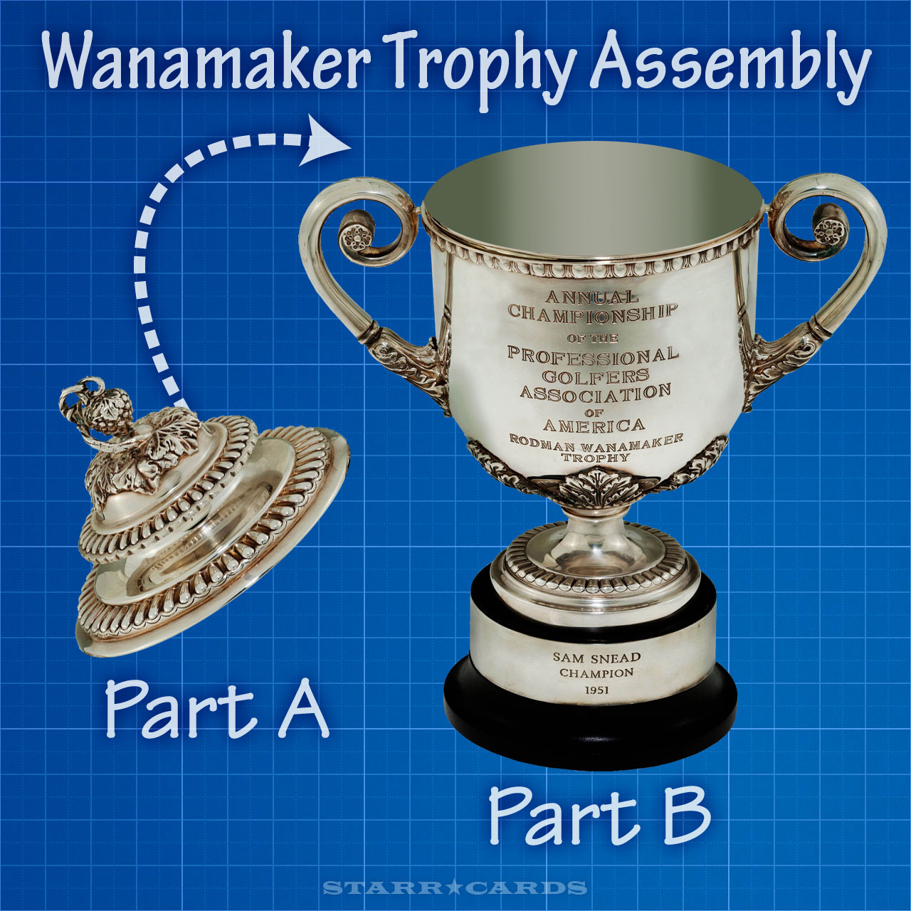 Assembly instructions for Wanamaker trophy