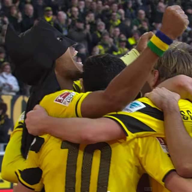 Aubameyang celebrates as Batman after scoring goal