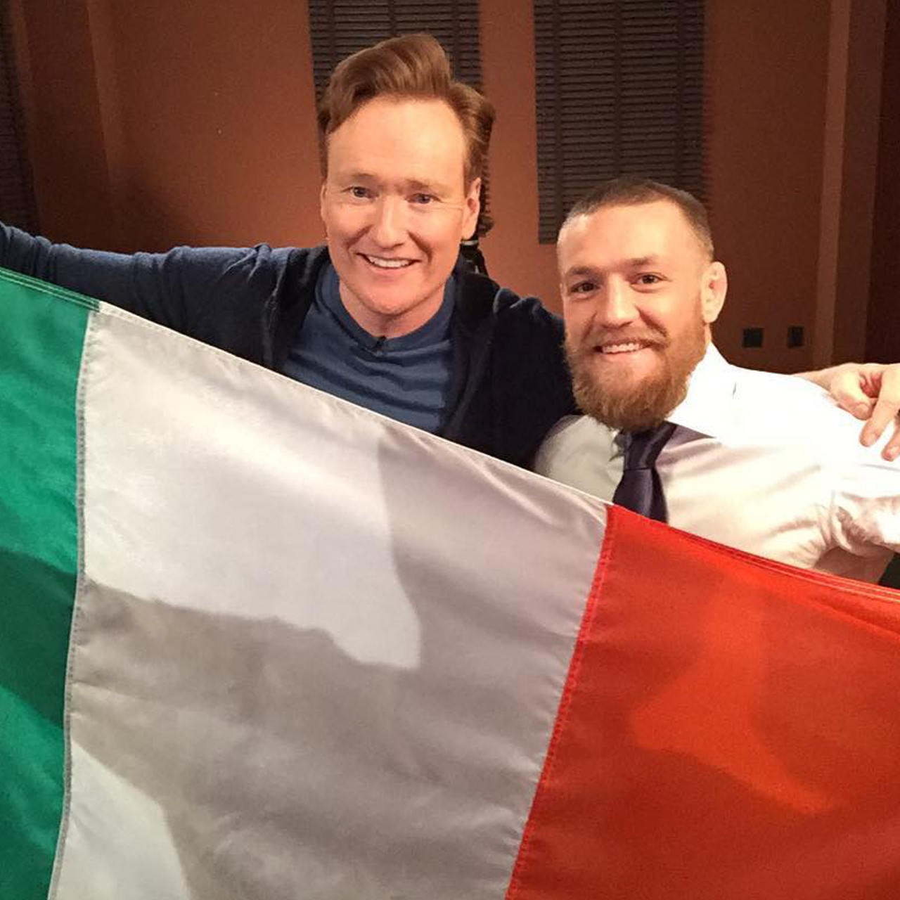 Conan O'Brien with first cousin Conor McGregor
