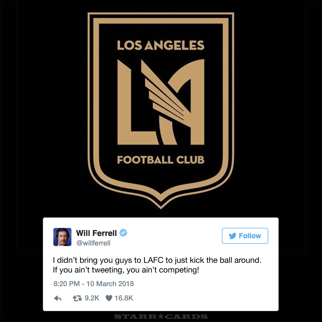 Future Will Ferrell tweets to LAFC players to tweet more