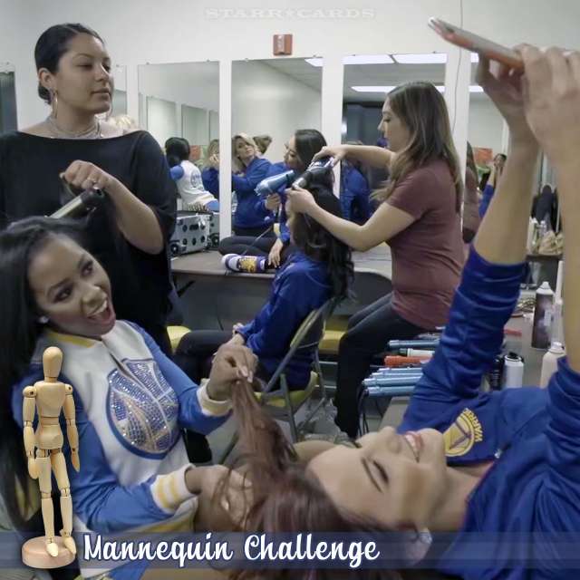 Golden State Warriors cheerleaders take the Mannequin Challenge