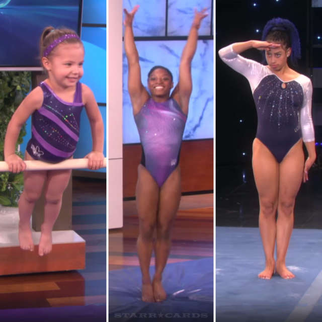 Gymnasts Emma Rester, Simone Biles, and Sophina DeJesus on the 'Ellen DeGeneres Show'