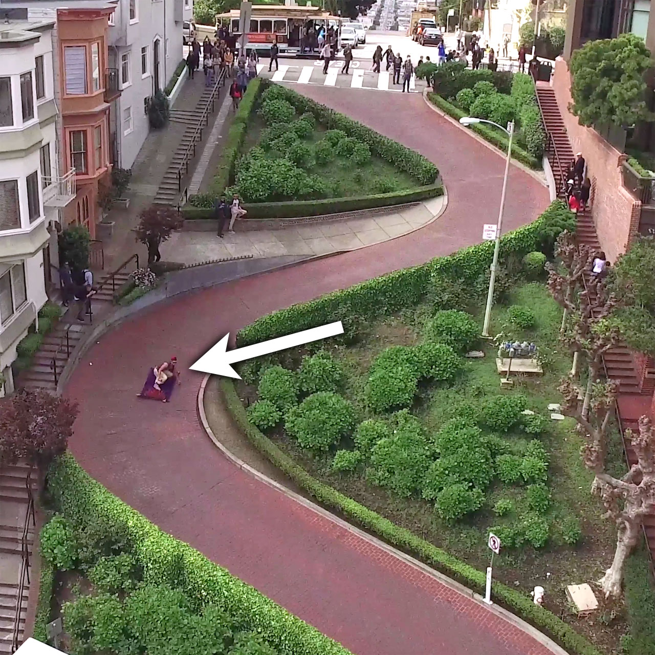 Jesse Wellens pulls Aladdin skateboard prank in San Francisco