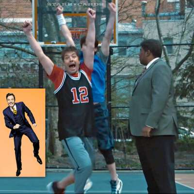 Jimmy Fallon plays basketball in triumphant SNL return