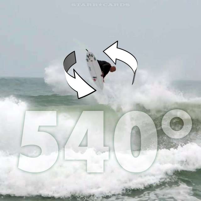 Kelly Slater throws a 504 while surfing in Portugal