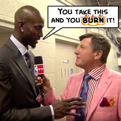 Kevin Garnett tells Craig Sager to burn his pink suit