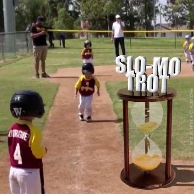 Kid makes slow-motion run to home plate after home run