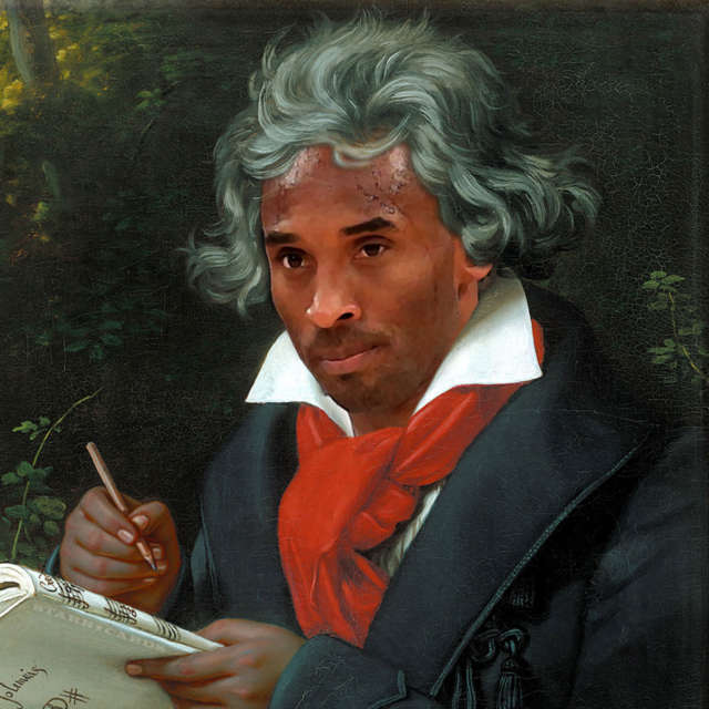 Kobe van Beethoven learns how to play "Moonlight Sonata"