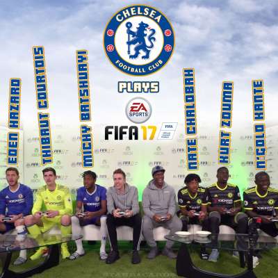 KSI plays FIFA 17 with Chelsea FC stars including Eden Hazard and N'Golo Kanté