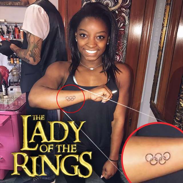 Lady of the Rings: Simone Biles gets an Olympic tattoo