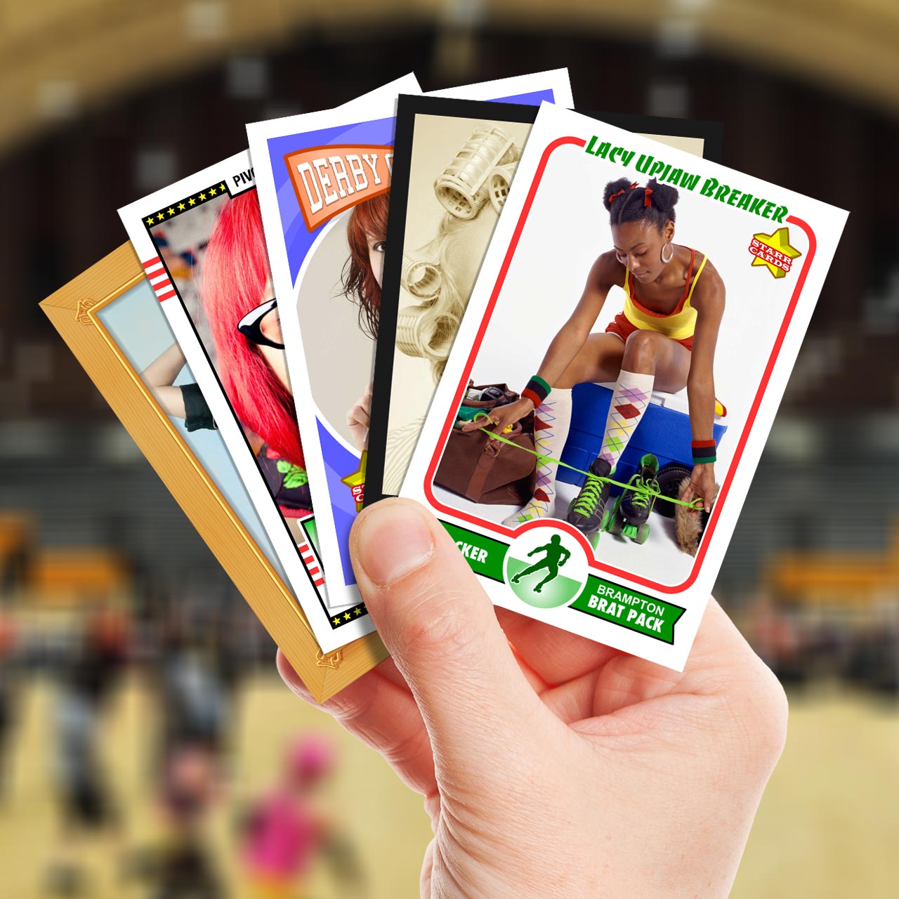Make your own roller derby card with Starr Cards.