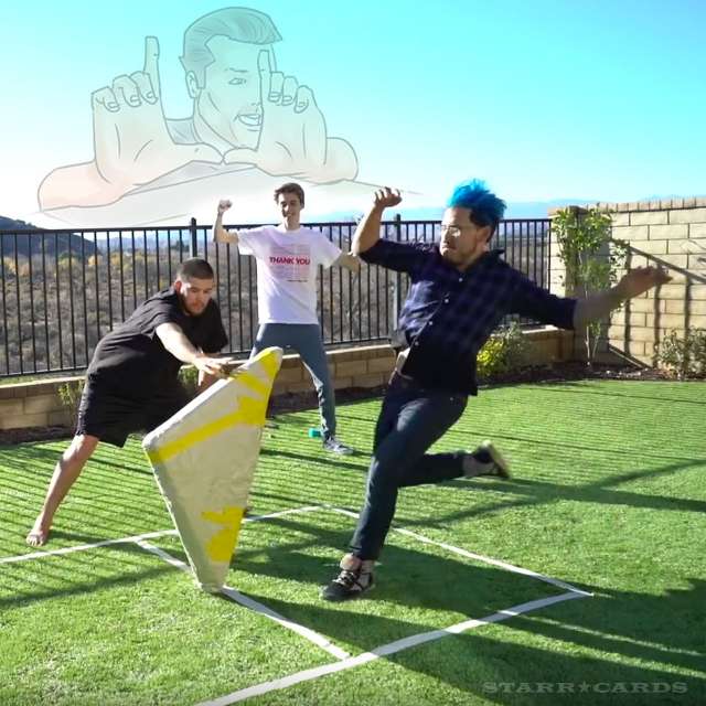 Markiplier plays giant finger football (aka paper flick football)