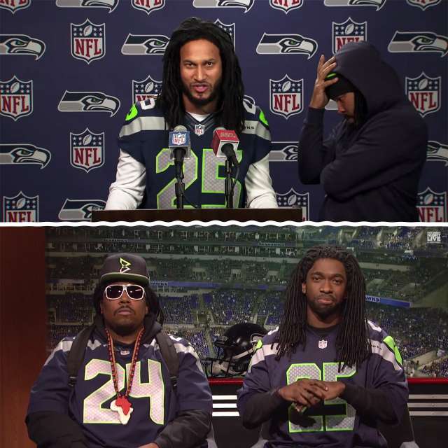 Marshawn Lynch and Richard Sherman spoofs on Key & Peele and SNL