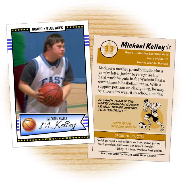 Michael Kelley Wichita East Blue Aces basketball card