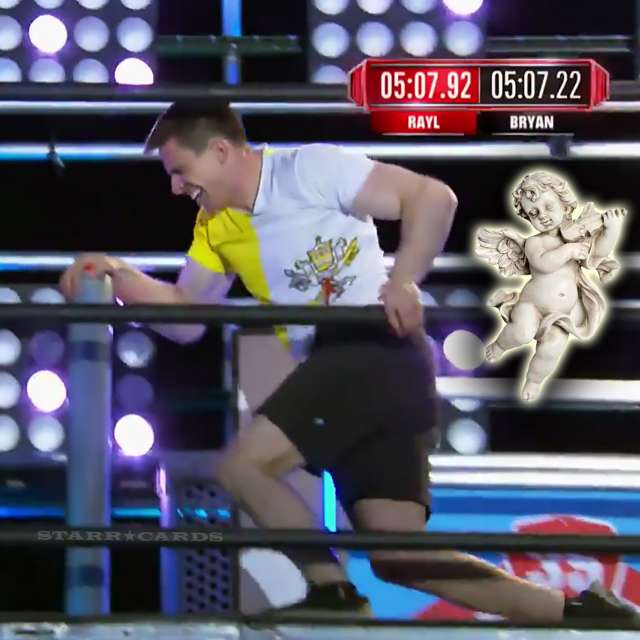 “Papal Ninja” Sean Bryan records fastest time at 'American Ninja Warrior' Los Angeles Finals