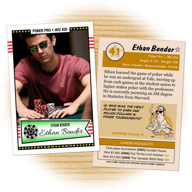 Poker card template from Starr Cards Poker Card Maker.