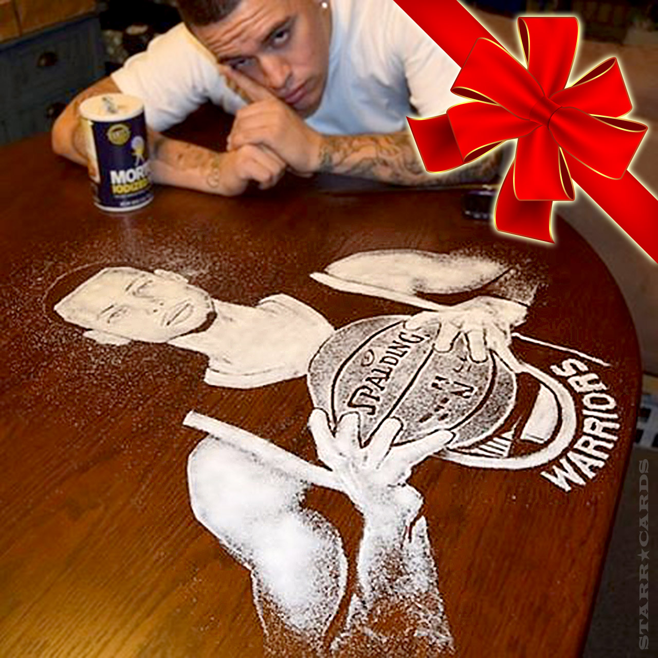 Rob the Original makes Steph Curry in salt art