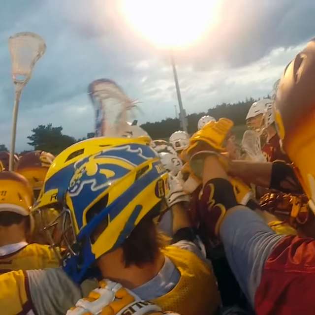 Salisbury lacrosse practice seen from a helmet cam