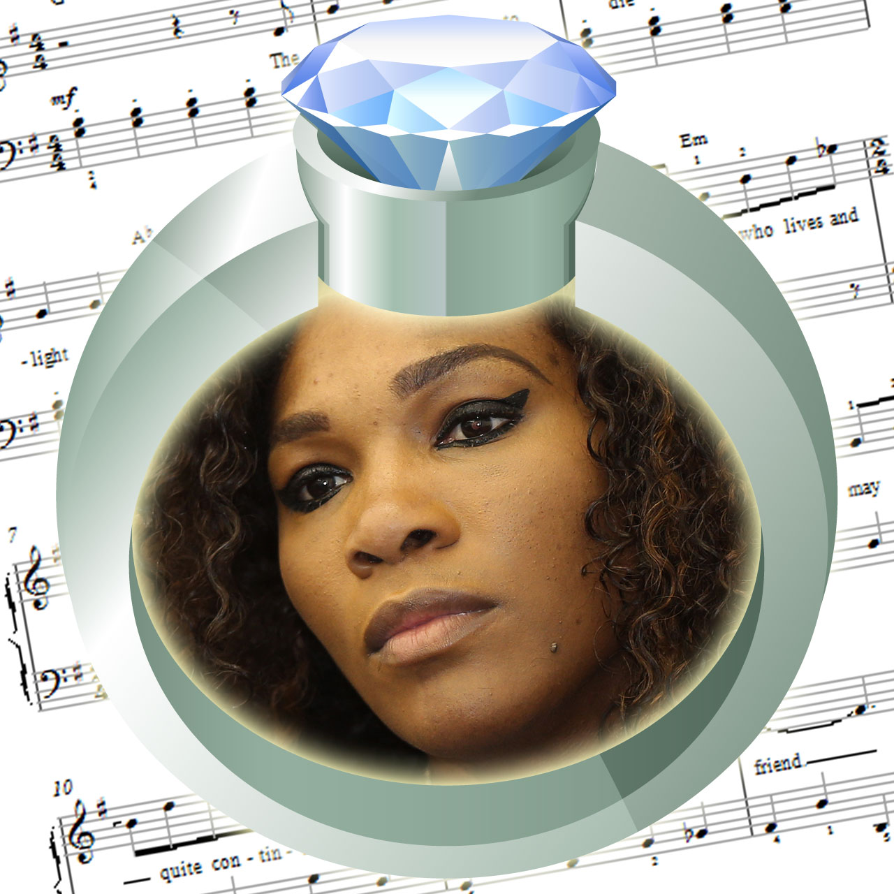 Serena Williams performs karaoke version of "Diamonds Are A Girl's Best Friend".
