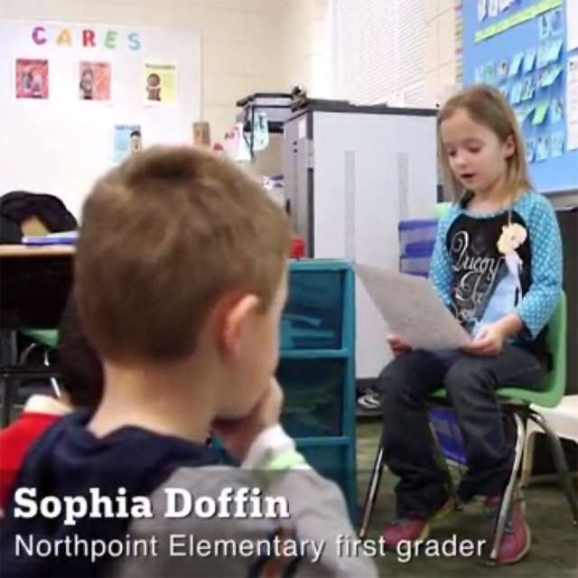 Sophia Doffin reads letter to Minnesota Vikings kicker Blair Walsh