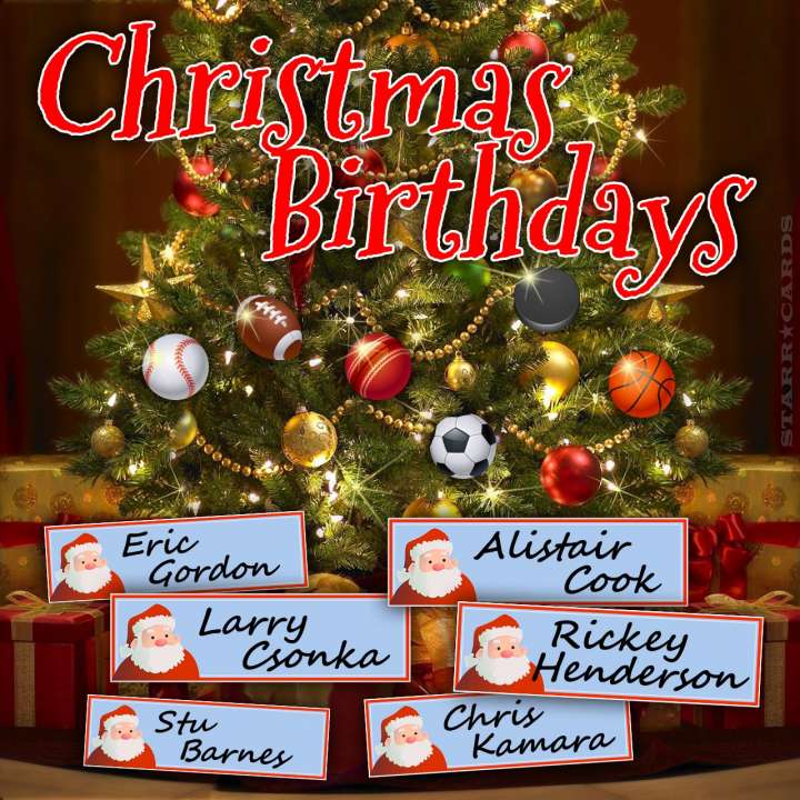 Sports stars with Christmas Birthdays includes Eric Gordon, Alistair Cook, Larry Csonka and Rickey Henderson