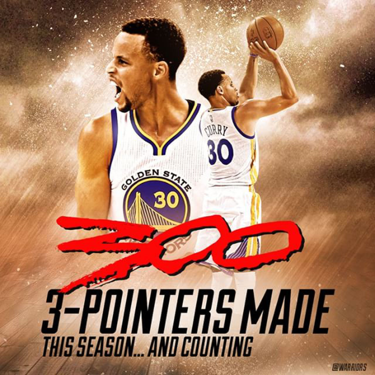Steph Curry 300 3-pointers... and counting